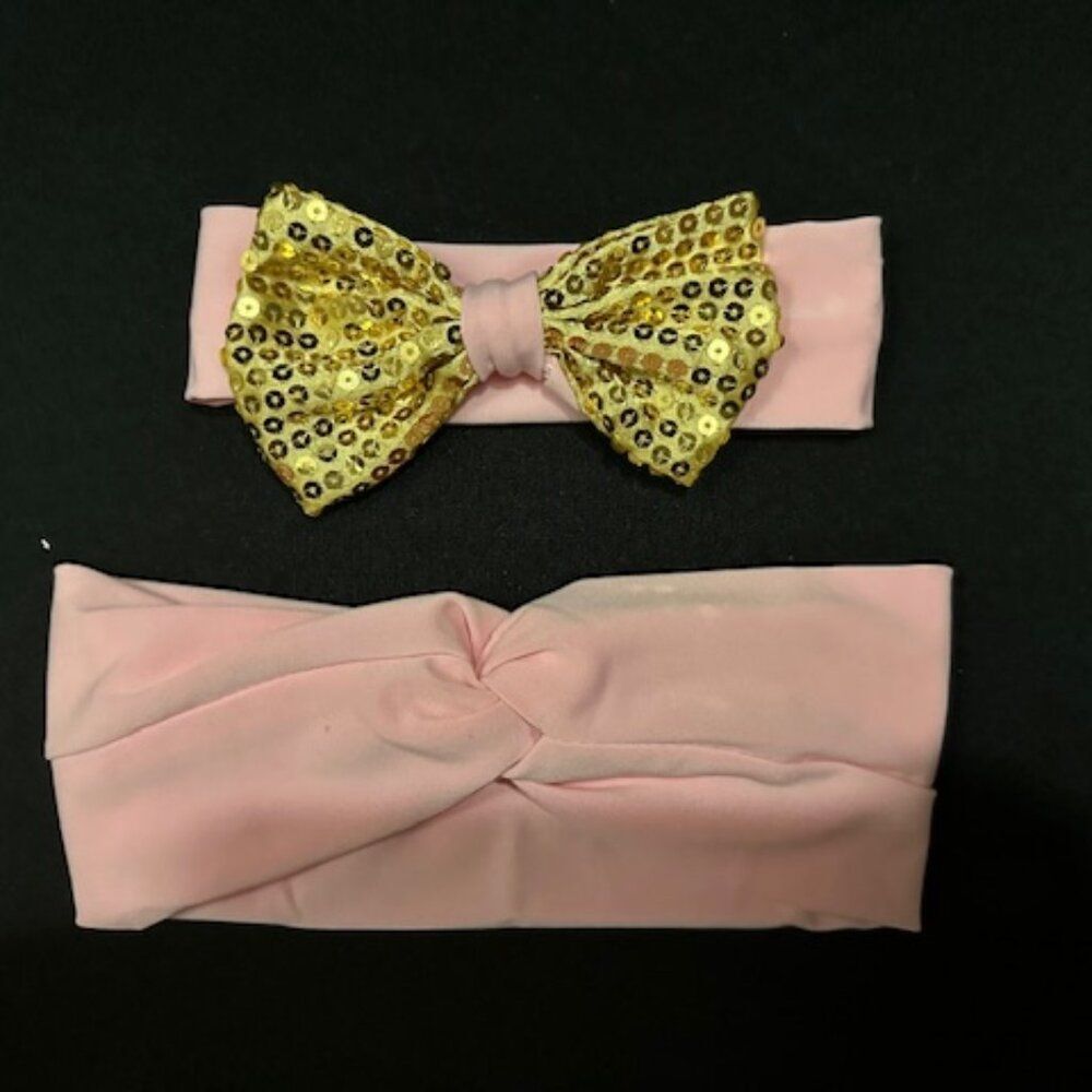 Pink & Gold Mommy & Me Headband Set  HB1025  Handmade NWT Boutique
